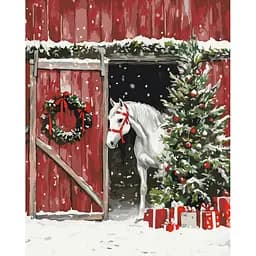 Картина за номерами на підрамнику Brushme Під дзвін копит і снігу