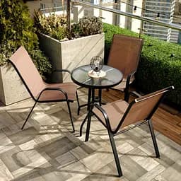 Комплект садових меблів 4Points Udine-3 з круглим столом ⌀60см - мініатюра 2