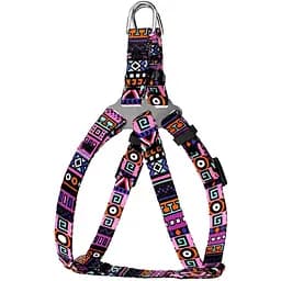 Шлея для собак дрібних порід BronzeDog Urban Етнічний фіолет XS 33-40 см
