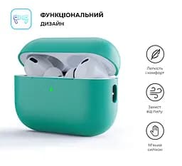 Силіконовий чохол для навушників Apple AirPods Pro 2 2022, Silicone Case, бірюзовий, захисний чохол, ультратонкий і легкий, захист від подряпин, пилу та ударів, м"який силікон, ArmorStandart (ARM64538) - мініатюра 2