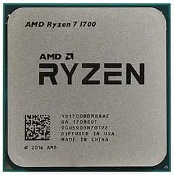 Процессор AMD Ryzen 7 1700 (YD1700BBM88AE) (Socket AM4, 16T, 3.7 ГГц, Tray) Б/у