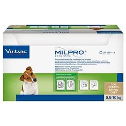 Virbac Milpro Милпро Антигельминтные 4 таблетки для щенков и малых пород собак до 5кг
