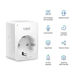 Розумна міні Wi-Fi розетка, Tapo P100(1-pack) - мініатюра 2