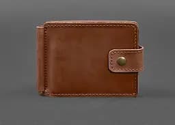 Кожаный портмоне 13.1 зажим с хлястиком светло-коричневый Crazy Horse