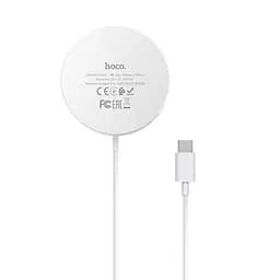 Зарядка Qi HOCO Original series magnetic wireless fast charger CW28 15W белое - мініатюра 5