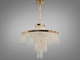 Люстра кришталева Diasha 376 золотиста LED 165Вт - мініатюра 3
