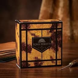 Чоловічий ремінь з натуральної шкіри Tony Perotti Cinture 414 blu (90102) Темно-синій - мініатюра 8
