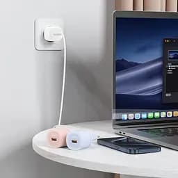 Мережевий зарядний пристрій XO L157(EU) QC3.0 18W charger with TYPE-C cable (NB103) Білий - мініатюра 2