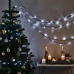 Новогодняя гирлянда GarlandoPro 18 м 180 LED черный провод Белый свет W180LED18MBW