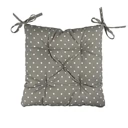 Подушка на стілець Прованс Горох 40х40 см, сірий (21967)