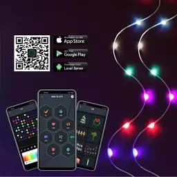 Розумна смарт гірлянда Niki Light smart роса rgb керування через смартфон пульт 20 метрів 200 лед - мініатюра 4