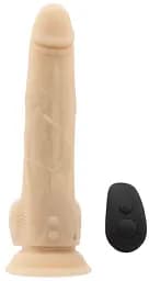 Реалістичний вібратор з пульсацією ADDICTION - Naked - 9 Thrusting Dildo with Remote - Vanilla ADDICTION SO5588 92293