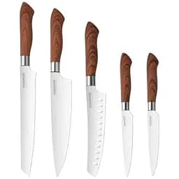 Набір ножів Maxworld MP1B шеф-ніж ніж для хліба ніж для овочів і фруктів ніж для м'яса точилка