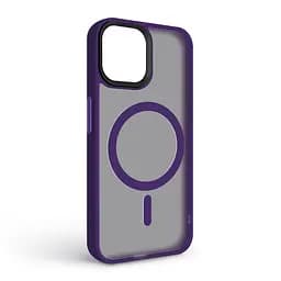Чехол для Apple iPhone 15, Uniq MagCase, фиолетовый, противоударный, панель-накладка с MagSafe, ударопрочный TPU+PC, с магнитом MagSafe, поддержка полноценной беспроводной зарядки, ArmorStandart (ARM75309) - мініатюра 2