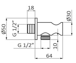 Шланговое під'єднання GRB Hydro Black 05006602, Чорний - мініатюра 2