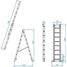 Драбина Intertool LT-0208 [140446] - мініатюра 4