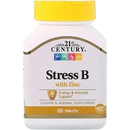 Вітамінно-мінеральний комплекс від стресу 21st Century Stress B з цинком 66 таблеток
