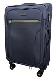 Валіза середня Worldline Airtex 616 жаккард-поліестер M Темно-синій