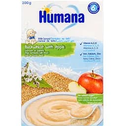 Молочна каша Humana Гречана з яблуком 200 г