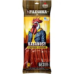Колбаски варено-копченые из мяса птицы с сыром La' Fileshka Кабаносы Chicken Cheеse 70 г