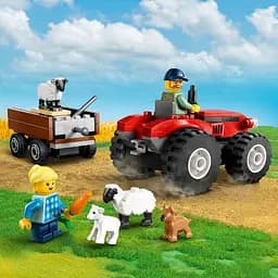 Конструктор LEGO City Червоний фермерський трактор із причепом і вівцями 116 деталей (60461) - мініатюра 9