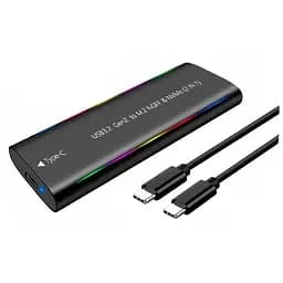 Кишеня зовнішня Dynamode M.2 SSD NVMe/SATA combo USB3.2 GEN2 Type-C aluminium black (DM-CAD-SSD10)