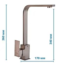 Змішувач для кухні Mixxus KUB-011 graphite MI6096 Графіт - мініатюра 2