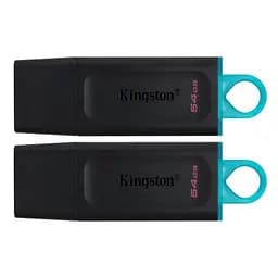 USB флеш накопичувач Kingston 2x64GB DT Exodia Black+Blue USB 3.2 (в Блістері 2шт) (DTX/64GB-2P)