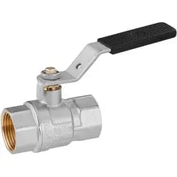 Кран кульовий Kroner 3/4" ВВ PN40 ручка, нікельований (CV033216)