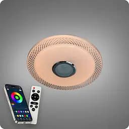 Люстра світлодіодна 517 Dlight RGB з пультом і колонкою 70Вт Білий (02166) - мініатюра 5