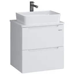 Тумба підвісна Sanwerk Ера Air 60 Білий з Топ панеллю та умивальником Rapid 50x35 (MV0000903) Білий