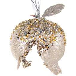 Елочное украшение Гранат 11.5 см бежевый (66-099)