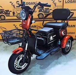 Електроскутер Триколісний Corso Logan (1200W 72V/23Ah) Коричневий - мініатюра 3