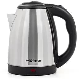 Електрочайник Holmer HKS-1101, сріблястий, 1500W, 1.8 л, дисковий, метал, світловий індикатор, захист від перегріву