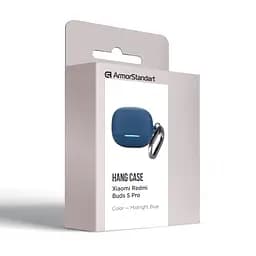 Силіконовий чохол для навушників Xiaomi Buds 5 Pro, Hang Case, синій, ультратонкий захисний кейс товщиною 2 мм, захист від подряпин, пилу та ударів, компактний, з карабіном для кріплення, ArmorStandart (ARM84516) - мініатюра 3