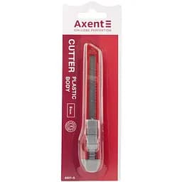 Ніж канцелярський Axent з механічним фіксатором червоний (6501-A)