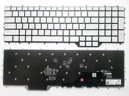 Клавіатура для ноутбуків Dell Alienware M17 R2 клавіатура біла без рамки, з різнокольоровим підсвічуванням