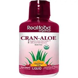 Жидкий алоэ Country Life Real food organics Cran Aloe Клюква 944 мл