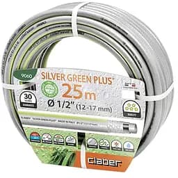 Шланг поливальний 1/2" 25м Silver Green Plus, сірий з салатовою полосою