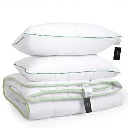 Набор MirSon антиаллергенный №9586 Eco Line Ecosilk зима одеяло 200х220 см + 2 подушки белый (2200010807189)