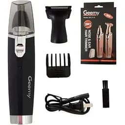 Аккумуляторный триммер Geemy GM-3110 2 в 1 для стрижки волос носа ушей