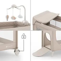 Ліжко-манеж з пеленатором Kinderkraft Leody Up Beige (KCLEODUPBEG00AC) - мініатюра 3