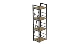 Етажерка 4/34 Ferrum-decor Серії Коннект 120x34x28 чорний ДСП Дуб Артізан 16мм (FRD-104273) - мініатюра 6