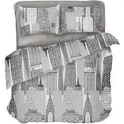Комплект постільної білизни Lelit Півтораспальний 150х215 см бязь B-1185/1 сірий (le2000000297538)