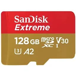 SanDisk Карта памяти 128GB microSDXC C10 UHS-I U3 R190/W90MB/s Extreme V30