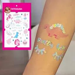 Тату тимчасове в наборі Unicorn mood голограма Tattooshka LB-185 Різнокольоровий shop (4825800010594) - мініатюра 3
