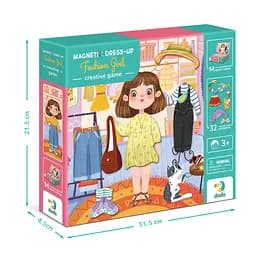 Магнітна гра "Одягалка Модниця" DoDo Toys 200243, 1 магнітна дощечка, 32 магніти - мініатюра 6