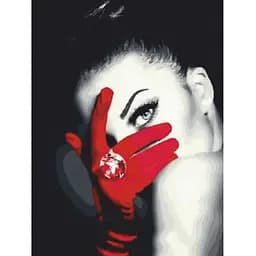 Полотно на картоне с контуром Rosa Start Lady 30х40 хлопок акрил