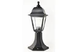 Світильник НТУ 04 чорний, прозоре скло