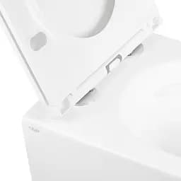 Унітаз підвісний Qtap Robin безобідковий з сидінням Slim Soft Close QT1333046ENRW, Білий - мініатюра 4